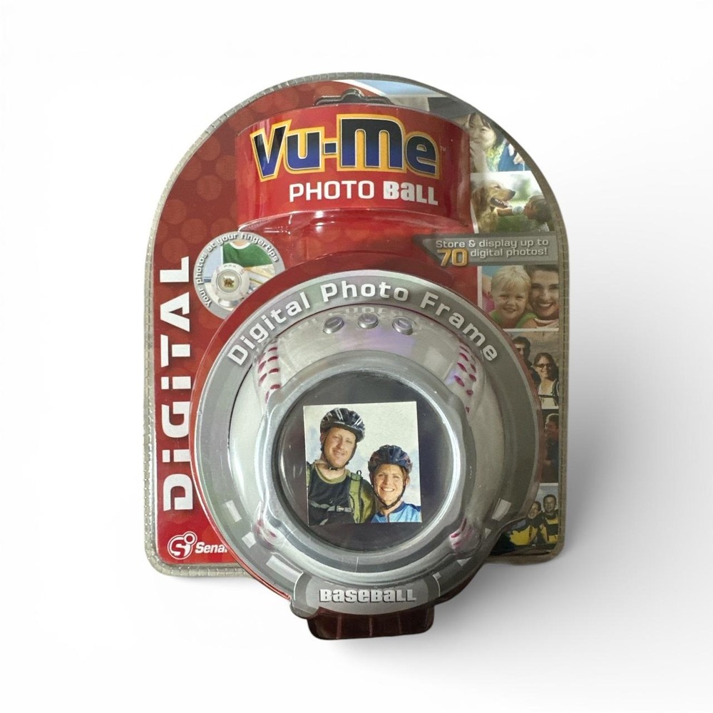 Vu-Me Photo Ball Digital Photo‎ Frame Baseball Store/Display 70 Photos VTG NEW
